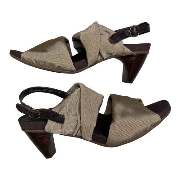 Aetrex - Essence™ Jamie Double Band Stretch Heel Sandal in Tan |Taupe Color| 9W - Picture 7 of 13